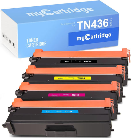 MYCARTRIDGE Compatible Toner Cartridge Replacement for Brother TN436 TN-436BK 436 TN433 Use for MFC-L8900CDW HL-L8360CDW Hl-L8260Cdw (Black/Cyan/Magenta/Yellow, 4 Pack)