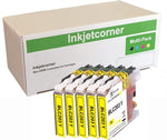 Inkjetcorner Compatible Ink Cartridges Replacement for LC203Y LC203XL for use with MFC-J460DW MFC-J480DW MFC-J485DW MFC-J680DW MFC-J880DW MFC-J885DW (Yellow, 5-Pack)