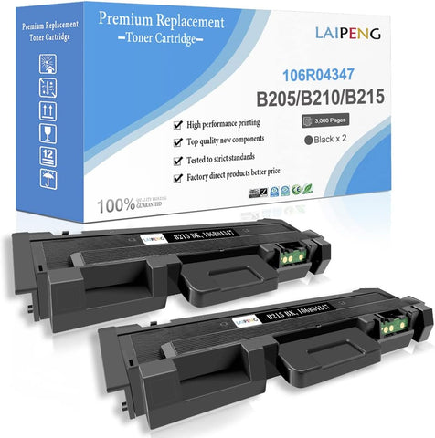 LAIPENG Compatible Xerox106R04347 B205 B210 B215 Toner Cartridge for Xerox B205 B210 B215 B205NI B205MFP B210DNI B215DNI B215MFP Printer High Yield 3,000 Pages(Black,2-Pack)