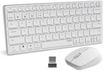 Wireless Keyboard and Mouse Combo, Multi-Devices Bluetooth Keyboard and Mouse Set, Slim Recharagable Compact Keyboard and Silent Mouse for Mac, Tablet, Windows, Computer, PC, Notebook, Laptop