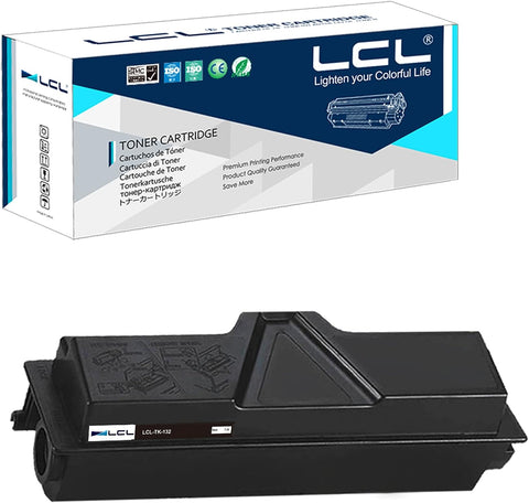 LCL Compatible Toner Cartridge Replacement for Kyocera TK132 TK-132 1T02HS0US0 FS-1028mfp FS-1128mfp FS-1300D FS-1350DN (1-Pack Black)