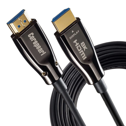 8K Fiber Optic HDMI 2.1 Cable 50ft,Corepeal Ultra High Speed Cable Support 48gbps 8K60Hz 4K120Hz Dynamic HDR eARC HDCP2.3,Dolby Atmos, AOC, Slim in-Wall CL2 Rated idea for Long Distance Transmission