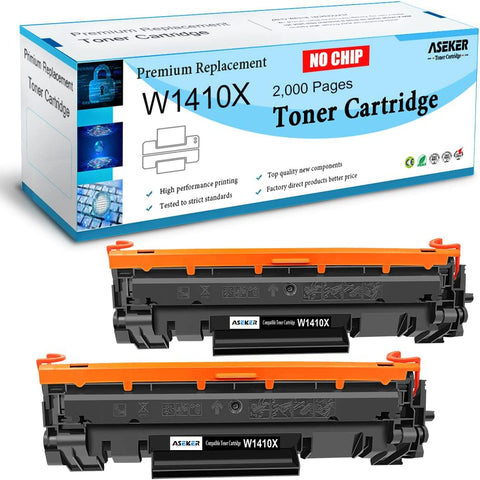 Compatible 141X W1410X ( 141A W1410A ) Toner Cartridge 2000 Pages [ No Chip, with Tool ] for HP Laserjet M110 M110w M110we MFP M139 M139we M140M140w M140we Printers (Black x 2)