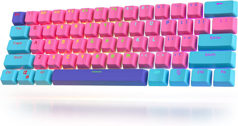 61 PBT Game keycap, 60% Backlight with Key Puller OEM Configuration American Layout, 87/104 Cherry MX Mechanical Keyboard (no Keyboard) (Ahris)