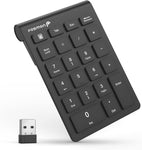 Fosmon 22 Key Numeric Keypad, Wireless USB Adapter 2.4GHz Numpad, Ten Keys Shortcut Function & Hotkey, Up to 33FT Device Distance, Compatible with USB Port Laptop, PC, Desktop, Surface Pro, Notebook