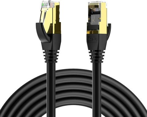 Cat8 Cable Ethernet 20ft,Nework Gigabit Cord with High Speed 40Gbps 2000Mhz SFTP LAN Cables with Gold Plated RJ45 Connector Compatible with Cat7/Cat5/Cat5e/Cat6/Cat6e