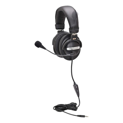 Egghead EGG-IAG-1001TRRS-SO-10 Stereo Headset with Boom Microphone, black (Pack of 10)