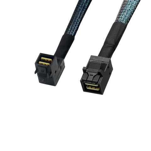 Heretom 36-pin Internal Mini-SAS SFF-8643 HD Right Angle to 36-pin Internal Mini-SAS HD Cable
