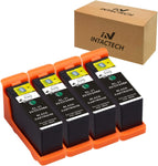 Intactech Compatible with Dell Series 21 22 23 24 Ink Cartridges Work for Dell V313, V313w, V515w, V715w, P513w, P713w Printer (4-Pack, Black Y498D)