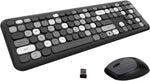 DD Black keyboard and mouse wireless,USB 110 Keys Compact Full Size Wireless Colorful Keyboard and Mouse Set, 2.4Ghz Noise-reducing Ultra-Quiet Keys, Ultra-Thin Design?for Windows, PC, Laptop, Desktop