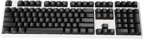 NPKC Side-Printed Thick PBT OEM Profile 108 ANSI Keycaps for MX Switches Mechanical Keyboard (Only Keycap) (Black)