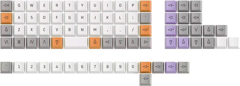 DROP + OLKB Preonic Acute Keycaps — Compact Ortholinear Form Factor, PBT Dye-subliminated Keycaps in OEM Profile, for Cherry MX Switches and Clones (Acute Keycaps)