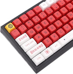 BGKYPRO Unit 2 Theme Keycaps-Thermal Sublimation PBT Keycap Set,for Mechanical Keyboards, Full 138 Key Set, XDA Profile, English (US) Layout-Red