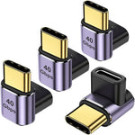 JINPINCABLE 40Gbps USB C Adapter,(4 Pack) 100W USB4 Adapter,8K@60Hz Video Output,Compatible with Thunderbolt 3/4,Type-c Extender for Steam Deck Nintendo Switch MacBook Pro iPad Pro Docking Station