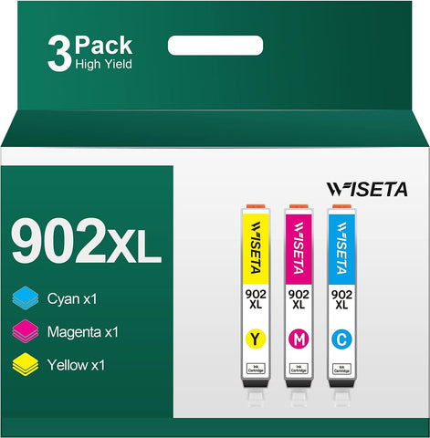 902XL Ink Cartridges Replacement for HP 902XL to use with OfficeJet Pro 6978 6968 6958 6962 6970 6954 6960 6950 6979 Printer (902XL Ink Cartridges Combo Pack,Cyan Magenta Yellow, 3 Pack)