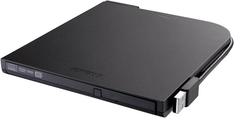 Buffalo MediaStation Portable DVD Drive/External, Plays and Burns DVDs and CDs with USB Connection. M-DISC Support. Compatible with Laptop, Desktop PC and Mac