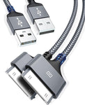 iPod Charger Cable 6.6FT 2PCS,AkoaDa Apple Certified 30Pin Charger USB Sync Cable,USB iPad 2 Charger High Speed Sync Charging Cord Cables for iPhone 4 4s 3G 3GS iPod Classic iPad 1 2 3 iPod Touch Nano
