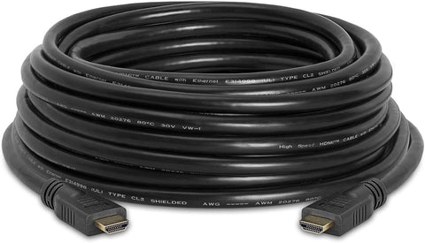 Cmple - High Speed HDMI Cable 30FT for in-Wall Installation with 4K 60Hz, Ethernet, 2160p, 3D, HDR (ARC), Ultra