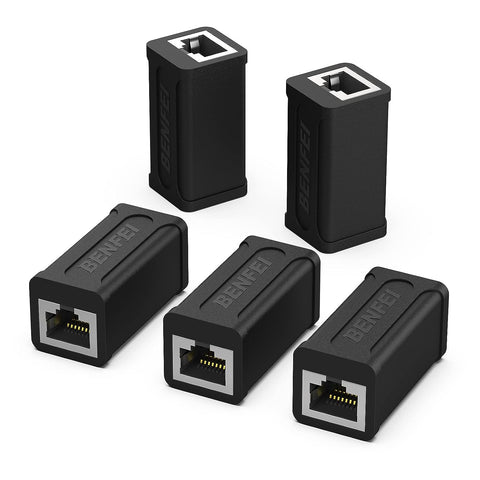 RJ45 Inline Coupler, BENFEI 5 Pack Cat7 Cat6 Cat5e Ethernet Coupler Female to Female