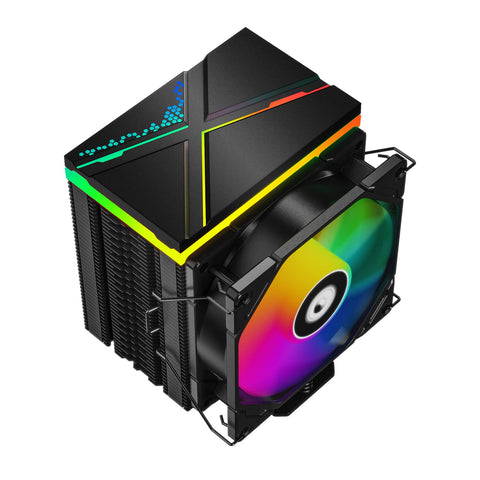 ID-COOLING SE-914-XT ARGB Cooler 131mm Height CPU Air Cooler ARGB Light Sync with Motherboard(5V 3-PIN Connector) 92mm PWM Fan 4 Heatpipes CPU Fan for Intel/AMD, LGA 1700 Compatible