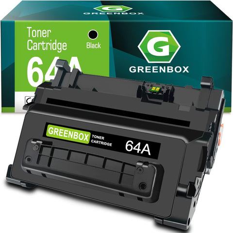 GREENBOX Compatible 64A Black Toner Cartridge Replacement for HP 64A CC364A 64X CC364X, 10,000 Pages High Yield for HP P4014N P4014DN P4015N P4015X P4015DN P4515N P4515X P4014 P4015 P4515 Printer