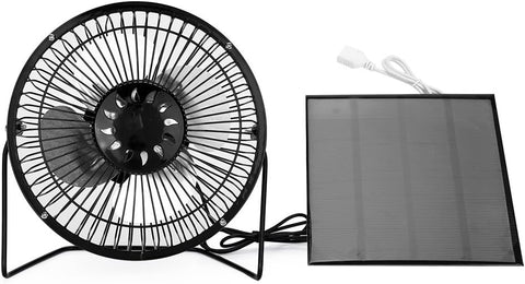 USB Solar Powered Fan Mini Portable Air Conditioner Cooling Ventilation Fans for Traveling Fishing Camping Hiking Backpacking BBQ Baby Stroller Picnic Biking Boating