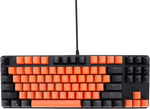 Dpofirs 87 Keys Gaming Keyboard, Black and Orange Dual?Color Keycap Mechanical Keyboard for Computer, Sweat Proof Dust Proof Mechanical Keyboard, Gifts