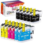 LC203 LC201 LC203XL Ink Cartridges Compatible for Brother LC203 Ink cartridges Work for MFC-J880DW MFC-J480DW MFC-J460DW MFC-J4420DW MFC-J485DW MFC-J885DW(5 Black, 2 Cyan, 2 Magenta,2 Yellow, 11-Pack)