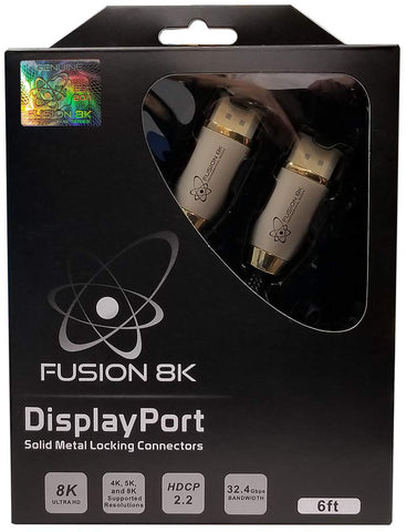 Fusion8K DisplayPort Cable - Professional Series Gaming Monitor DP Cable (6 Feet)