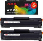 5,000 Pages Compatible W1105A Toner Cartridges Replacement for HP W1105A W1105 Toner Cartridge for HP Laser MFP 135A 135W 137Fnw 107A 107W Printer, 2 PK/Black