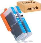 ARTITECH Replacement for Canon CLI-281 CLI-281 XXL CLI 281 Cyan Compatible Ink Cartridges Use for PIXMA TS9120 TR7520 TR8520 TS6120 TS6220 TS8120 TS8220 TS9520 TS6320 TS9521C Printer, 2 Pack CLI281 C