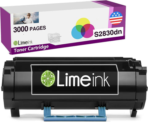 Limeink Compatible Toner Cartridge Replacement for Dell S2830dn Toner Cartridge High Yield Laser Toner (3000 Pages) S2830 2830 dn 2830dn Smart Series Printer Ink 1 Black