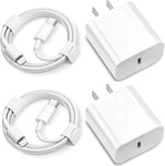 iPhone 13 14 Fast Charger [MFi Certified] 2 Pack 20W PD USB-C Power Wall Charger with Type-C to Lightning Quick Charge Sync Cord for Apple iPhone 14 13 12 11 Pro/XS/X/SE