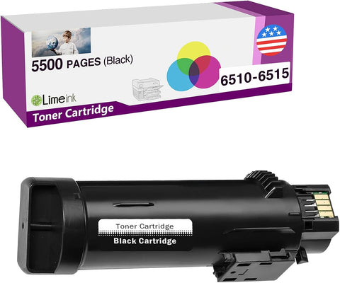 Limeink 1 Black Compatible High Yield Laser Toner Replacement Cartridges for Xerox Phaser 6510 Workcentre 6515 Printer 6515/dn 6515/dni 6510/dn dni