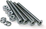 GG Grand General 69986 Chrome 1/4 Inches Dia. X 3 Inches Long Screw Set for Floor Mounting Stand