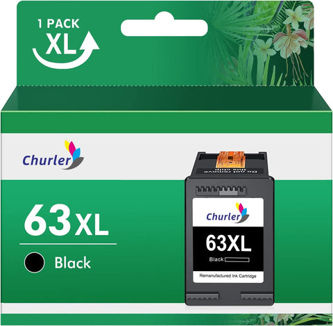 63 XL Black Ink Cartridge Replacement for HP Ink 63 XL HP63XL Black Ink Cartridges Work with Officejet 3830 4650 4652 4655 5200 5252 5255 5258 Envy 4520 4512 Deskjet 1112 2132 3630 3632