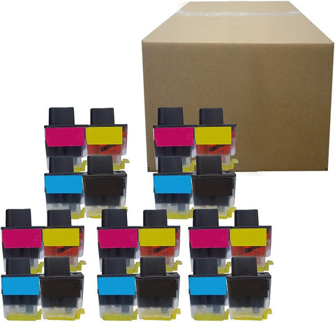 Inktoneram Compatible Ink Cartridges Replacement for Brother LC41 LC-41 DCP-110C DCP-115C DCP-120C DCP-310CN DCP-315CN MFC-210C MFC-215C MFC-410CN MFC-420CN MFC-425CN MFC-620CN ([5BK,5C,5M,5Y], 20Pk)