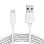 TALK WORKS Charger Lightning Cable Compatible w/iPhone 13/Pro/Pro Max, 14/Plus/Pro/Pro Max, 12, 11 Pro/Max/Mini, XR, XS/Max, X, 8, 7, 6, 5, SE, iPad, AirPods, Watch - 12' Cord - MFI Certified (White)