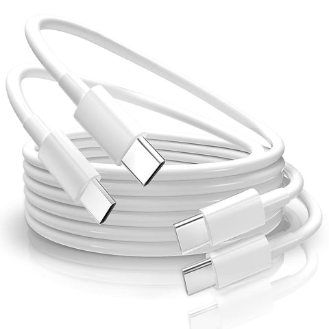 100W USB C to USB C Cable 2Pack 10FT Type C to Type C Cable, C to C Fast Charging Cord for MacBook Air/Pro 2020/2019/2018/Pro Samsung Galaxy A13/S21/S22+ Ultra/Note 20/10/Pixel USBC Charge