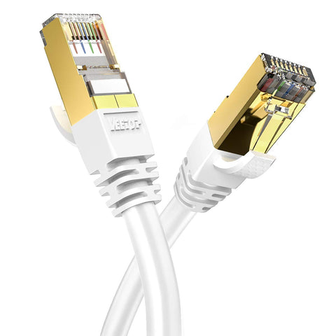 Veetop 10m/33ft CAT8 Ethernet Cable 40Gbps 2000Mhz High Speed Gigabit SFTP LAN Network Internet Cables with RJ45 Gold Plated Connector for Use of Smart Office Smart Home System