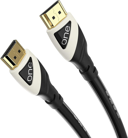 ONE Products by Promounts OCHDMI-12 ONE Cable Premium 4K Ultra HD Ready HDMI Cable 12 Foot, White, Standard