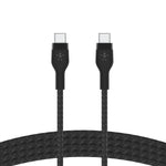 Belkin BoostCharge Pro Flex Braided USB Type C to C Cable (2M/6.6FT), USB-IF Certified Power Delivery PD Fast Charging Cable for MacBook Pro, iPad Pro, Galaxy S22, S21, Ultra, Plus and More - Black