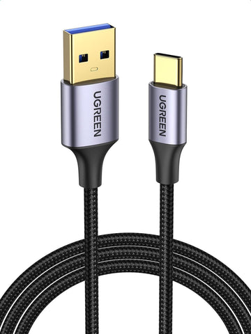 UGREEN USB C Cable 3.0 Fast Charging, 5Gbps Fast Data Transfer USB A to USB C Cable, Nylon Braided Type C Charger Compatible with Galaxy S10/S10+, LG V60/V50/G8, iPad Mini 6, PS5, Switch etc. 6.6FT