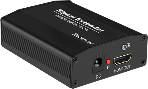 LornCeng HDMI Extender Receiver Over IP, 1080@60Hz 170M/558ft Over Ethernet Cat5e/6, HDMI Balun Support One Transmitter to Multiple Receivers Through Network Switch(Only RX)