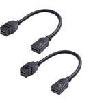 Cable Matters 2-Pack HDMI Keystone Jack Pigtail Cable in Black - 8 Inches