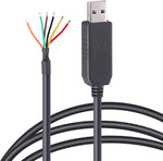 USB to RS232 6 Pin Wire End Serial Adapter Cable,CP2102 Chip,Compatible with Windows,Linux and MAC OSX (6P)