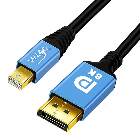 WLGQ Mini DisplayPort to DisplayPort Cable?Mini DP to DP1.4? 8K@60Hz 4k@120Hz 2K 165hz Compatible Thunderbolt2