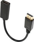 LIANSHU Gold-Plated DisplayPort Male to HDMI Female Adapter (Cable L= 5 Inches)