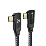 USB C to USB C Cable Dual Right Angle[100W, 20Gbps], Yottamaster USB3.2X2 Bradied Type-C Charging Cable with E-Marker Support 4K@60Hz, Fully Compatible with Phone/Laptop/Switch USB C Device [6.6ft/2m]