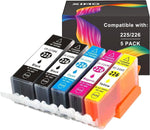 XIMO Compatible Ink Cartridge Replacement for Canon PGI-225 CLI-226 Work on MG6220 MG6120 MG5320 MX882 MX892 IP4820 IX6520 Printer,5-Pack(1 Large Black, 1 Small Black, 1 Cyan, 1 Magenta, 1 Yellow)